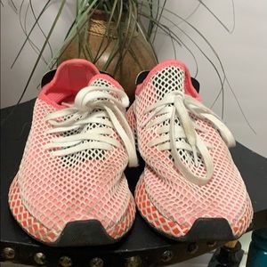 adidas pink mesh shoes